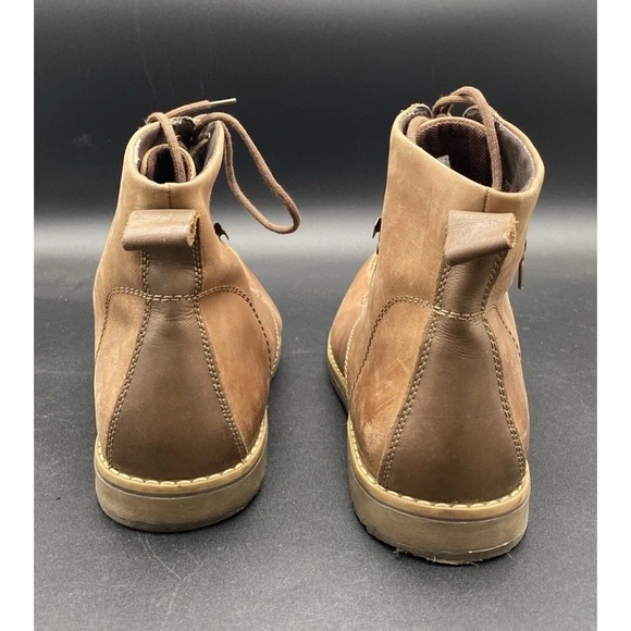 GBX Layne Mens Brown Lace Up Moc‎ Toe Leather Ankle Chukka  display picture 1